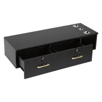 Artiss 105cm Wall Mounted Salon Station Cabinet for Hair Styling with Lockable Drawers and Tool Holders Black