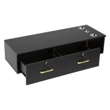 Artiss 105cm Wall Mounted Salon Station Cabinet for Hair Styling with Lockable Drawers and Tool Holders Black