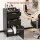 Artiss Professional Salon Station Rolling Cart with 2 Drawers and Cabinet 360° Wheels Black