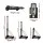Giantz Folding Trolley Portable Hand Truck Lightweight Travel Luggage Trolley 25kg Adjustable Handle Black
