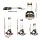 Giantz Folding Trolley Portable Hand Truck Lightweight Travel Luggage Trolley 80kg Capacity Silver 3 Position Handle
