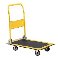 Giantz Platform Trolley Hand Truck Folding Platform Cart 150kg Nonslip Base Foldable Handle Yellow