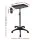 Embellir Salon Trolley Cart, Aluminium, Black, 59x59x72.5-108.5cm, 5-Wheel Rolling Tray for Beauty & Haird