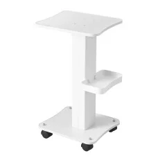 Embellir Salon Trolley Cart, Aluminium & ABS, 37.5x34x67.5cm, White - Stylish Beauty Rolling Tray with Lockable Wheels