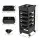 Embellir 6-Tier Salon Trolley Cart with 5 Slide-Out Trays on Wheels for Hairdressing Black
