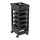 Embellir 6-Tier Salon Trolley Cart with 5 Slide-Out Trays on Wheels for Hairdressing Black