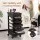 Embellir 6-Tier Salon Trolley Cart with 5 Slide-Out Trays on Wheels for Hairdressing Black