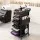Embellir Salon Trolley 7-Tier with 6 Removable Trays 2 Lockable Doors Black