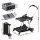 Artiss Foldable Double Layer Shopping Trolley 90kg Capacity with Detachable Crate and Brake Pedal Grey
