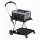 Artiss Foldable Double Layer Shopping Trolley 90kg Capacity with Detachable Crate and Brake Pedal Grey