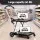 Artiss Foldable Double Layer Shopping Trolley 90kg Capacity with Detachable Crate and Brake Pedal Grey