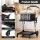 Artiss Foldable Double Layer Shopping Trolley 90kg Capacity with Detachable Crate and Brake Pedal Grey