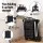 Artiss Foldable Double Layer Shopping Trolley 90kg Capacity with 2 Crates and Removable Castors Black