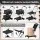 Artiss Foldable Double Layer Shopping Trolley 90kg Capacity with 2 Crates and Removable Castors Black
