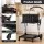 Artiss Foldable Double Layer Shopping Trolley 90kg Capacity with 2 Crates and Removable Castors Black