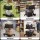 Artiss Foldable Double Layer Shopping Trolley 90kg Capacity with 2 Crates and Removable Castors Black