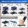 Artiss Foldable Double Layer Shopping Trolley 90kg Capacity with 2 Crates Blue with Brake and Detachable Castors