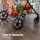 Emajin Foldable Shopping Trolley Cart - Durable Metal Frame, 360° Swivel Wheels, 75x95x62.5cm, Black, Easy Assembly