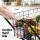 Emajin Foldable Shopping Trolley Cart - Durable Metal Frame, 360° Swivel Wheels, 75x95x62.5cm, Black, Easy Assembly