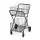 Emajin Foldable Shopping Trolley Cart - Durable Metal Frame, 360° Swivel Wheels, 75x95x62.5cm, Black, Easy Assembly