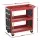 Giantz 3-Tier Steel Tool Cart with Pegboard, Hooks, Screwdriver Bay, 150kg Capacity, Red, 79x35.5x77cm,