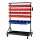 Giantz 74 Bin Double-Sided Mobile Storage Rack – 5-Tier Steel Frame, Lockable Wheels, 100kg Load, Workshop Organiser