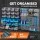 Giantz 44-Piece Wall Mounted Storage Rack with Heavy-Duty Bins & Peg Board for Tools & Accessories Organisation