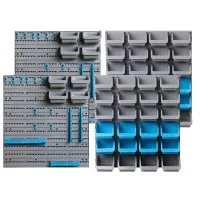 Giantz 88-Piece Wall-Mounted Storage Rack: Heavy-Duty, Detachable Bins & Customised Peg Board for Garage Organisation