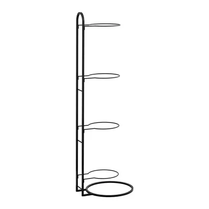 Everfit 4-Tier Ball Storage Rack – Heavy-Duty Steel Sports Equipment Organiser for Garage/Gym, 28x24x92cm, Black
