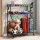 Everfit Black Sports Equipment Organiser with Wheels, Iron Frame, Multi-Sport Storage, 92x43x116cm, 80kg Capacity