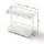 Artiss 2X 2‑Tier Corner Bathroom Storage Rack Gold Marble Look Reinforced Twin Bars Stable Base 20kg