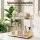 Artiss 2X 2‑Tier Corner Bathroom Storage Rack Gold Marble Look Reinforced Twin Bars Stable Base 20kg