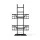 Artiss 2X 3 Tier Over the Door Shower Caddy Hanging Bathroom Storage Organiser Black Iron Waterproof