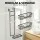 Artiss 2X 3 Tier Over the Door Shower Caddy Hanging Bathroom Storage Organiser Black Iron Waterproof