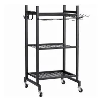 Gardeon Garden Tool Organiser with Wheels Up to 50 Tools Heavy Duty Garage Shed Workshop Storage Cart Black