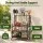 Gardeon Garden Tool Organiser Rack, 50-Tool Capacity, 16 Slots, Hooks and Rolling Lockable Wheels, Black