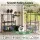 Gardeon Garden Tool Organiser Rack, 50-Tool Capacity, 16 Slots, Hooks and Rolling Lockable Wheels, Black