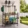 Gardeon Garden Tool Organiser Rack, 50-Tool Capacity, 16 Slots, Hooks and Rolling Lockable Wheels, Black