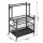 Gardeon Garden Tool Organiser Rack, 50-Tool Capacity, 16 Slots, Hooks and Rolling Lockable Wheels, Black