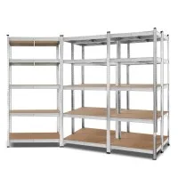 Giantz 5x1.8M Heavy-Duty Garage Shelving Rack—Galvanised Steel, Adjustable Storage, 1000kg Capacity, Easy Assembly