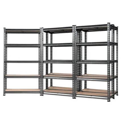 Giantz 5x1.5M Heavy-Duty Adjustable Garage Shelving Rack - Steel Construction, 750kg Capacity, Charcoal Finish