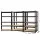 Giantz 5-Tier 5x1.8M Black Garage Shelving Rack - Heavy-Duty Steel, Adjustable, 200kg/Tier Capacity, Boltless Setup