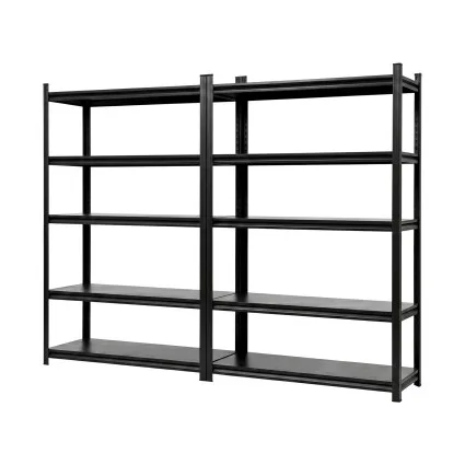 Giantz 2-Pack 5-Tier Steel Garage Shelving Units 240 x 50 x 183cm 150kg per Shelf Heavy Duty Storage