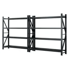 Giantz 4Mx2M Heavy Duty Garage Shelving Warehouse Rack Black, Steel, 200kg per Shelf, Adjustable, Rust-Resistant