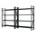 Giantz 4M x 2.4M Heavy Duty Garage Shelving Rack, Black Steel, 200kg Per Shelf, Adjustable, Z-Braced, 2 Pack