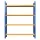 Giantz 2.4M x 2M Heavy Duty Garage Shelving Rack, Steel Warehouse Pallet Storage, 200kg/Shelf, Blue, 4 Tier