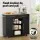 Artiss Kitchen Island Trolley 100cm Black MDF Rolling Cart with Drawers, Cabinets, Shelves & Towel Rack