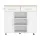 Artiss 100cm White Kitchen Island Trolley Cart with Drawers, Cabinets, Shelves, MDF, Mobile Serving Storage