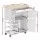 Artiss Kitchen Island Trolley Rolling Cart, MDF, White & Oak, 67x38x86.5cm, Storage Drawer, Cupboard, Lockable Wheels