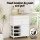 Artiss Kitchen Island Trolley Rolling Cart, MDF, White & Oak, 67x38x86.5cm, Storage Drawer, Cupboard, Lockable Wheels